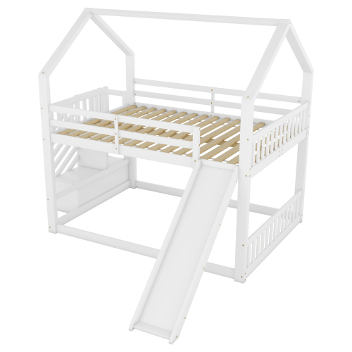 Etagenbett im Treppenhaus mit Stauraum-OKWISH