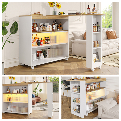 Ausziehbare mobile Bar mit Stauraum-OKWISH