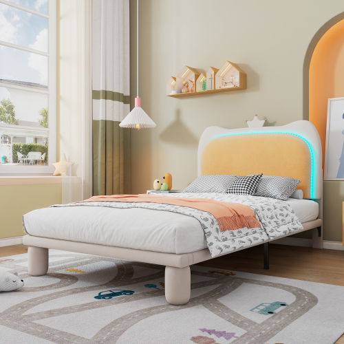 Kinderbett mit Kronenkopfteil-OKWISH