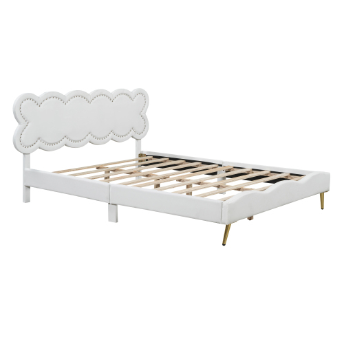 Schlichtes Doppelbett mit gepolstertem Lattenrost-OKWISH