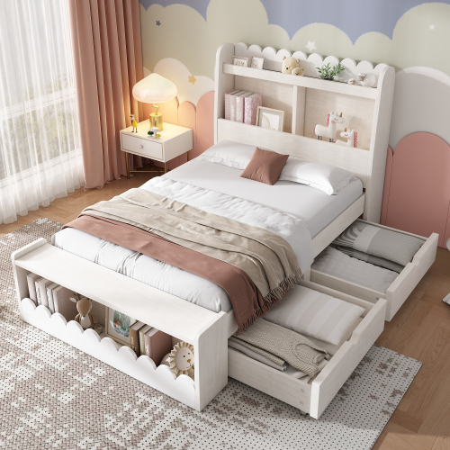 Einzelbett für Kinder mit Stauraum-OKWISH