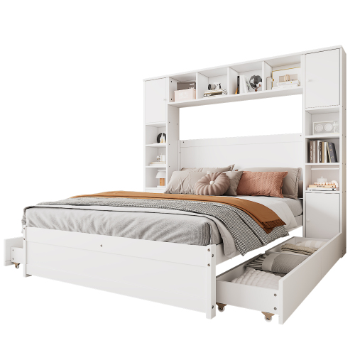 Hochbett-Doppelbett mit zwei Kippschutzschnallen-OKWISH
