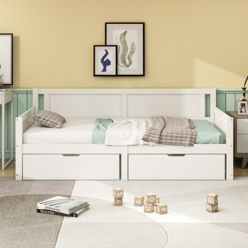 Bett aus Massivholz mit Rahmen aus Massivholz-OKWISH