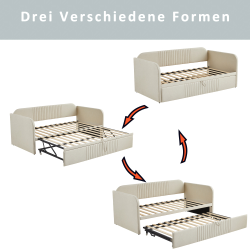 Bequemes, mit Leinen gepolstertes Bett-OKWISH