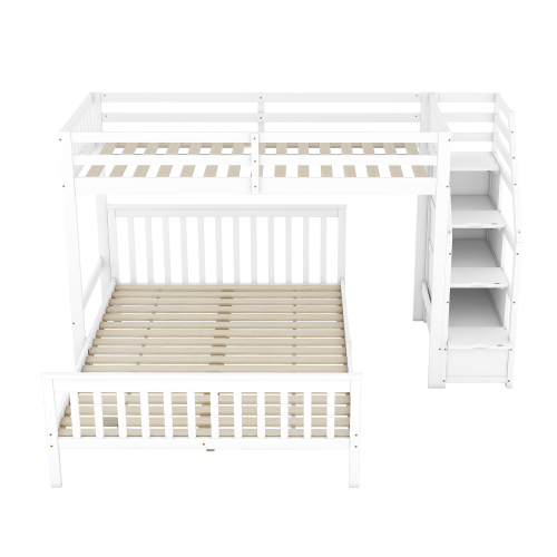 90*200cm/140*200cm Etagenbett, Kinderbett, Aufbewahrungsleiter, EN747 zertifiziert