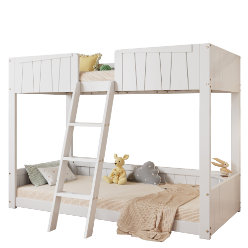 Massives Lattenrostbett mit offenem Regal-OKWISH