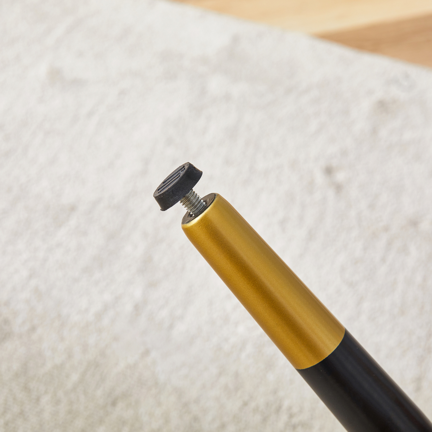 OKWISH Set of 2 Brown Dining Chairs with Metal Legs