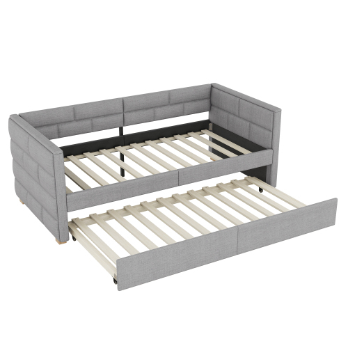 90*200cm Schlafsofa mit ausziehbarem Bett, minimalistisches Styling