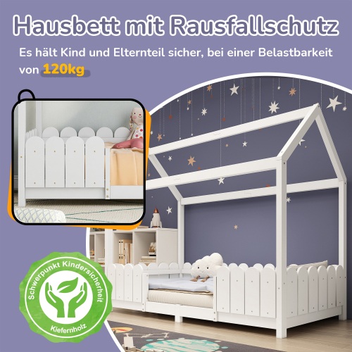 Multifunktionales Kinderbett aus Holz-OKWISH