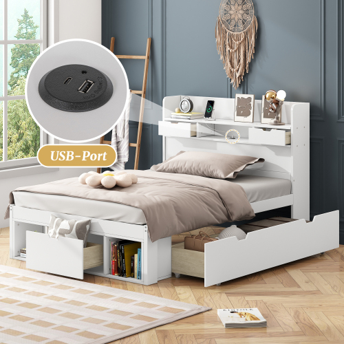 Multifunktionales großes Bett mit Stauraum-OKWISH