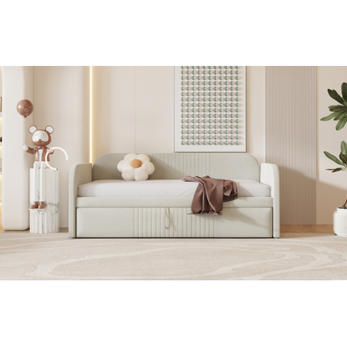 Bequemes, mit Leinen gepolstertes Bett-OKWISH