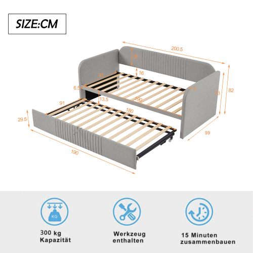 Ausziehbares Schlafsofa mit Polsterbett-OKWISH