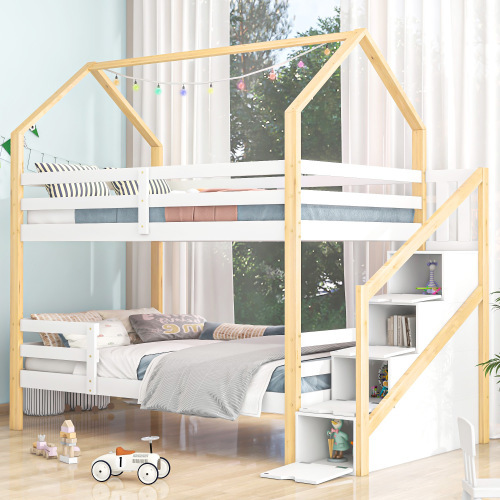 Etagenbett für Kinder in Hausform-OKWISH