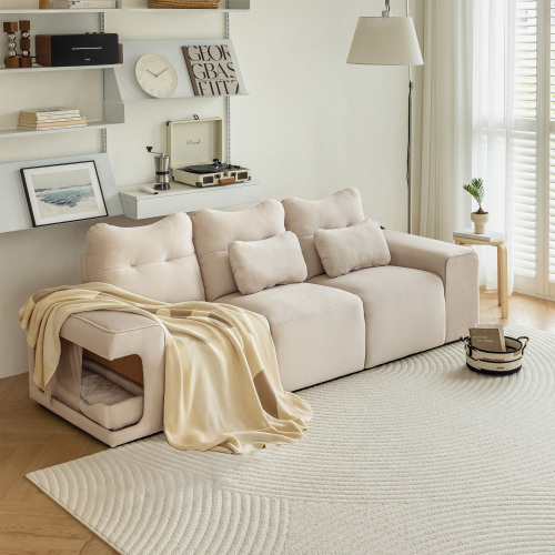 Modernes, kratzfestes Sofa aus Katzenstoff und Samtstoff-OKWISH