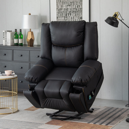 Elektrisch beheizter Massagesessel aus PU-Leder-OKWISH