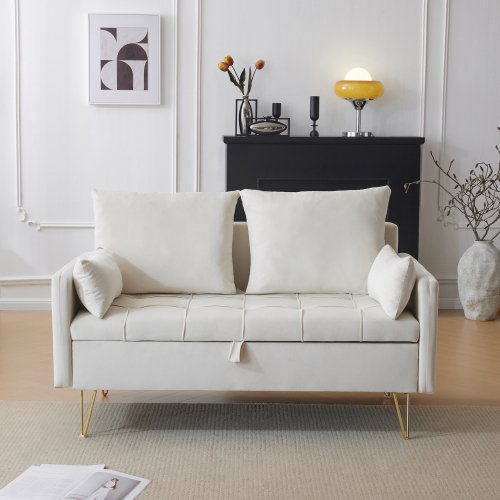 Modernes, schlichtes Samtsofa-OKWISH