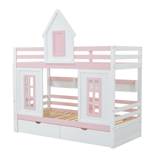 Kinderbett mit Dach und Fenster-OKWISH