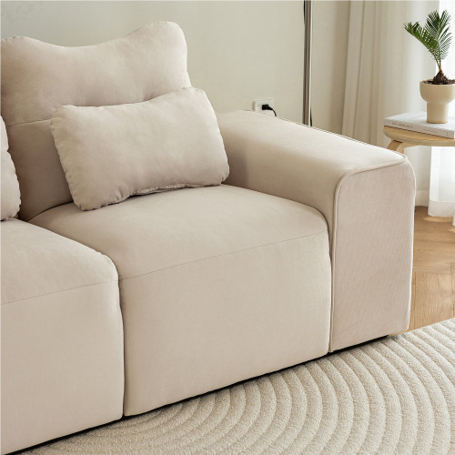 Modernes, kratzfestes Sofa aus Katzenstoff und Samtstoff-OKWISH