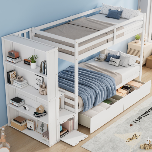Multifunktionales Etagenbett mit Stauraum-OKWISH