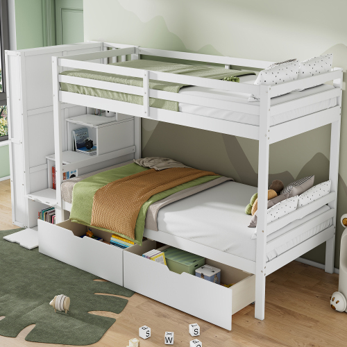 Multifunktionales Etagenbett mit Stauraum-OKWISH
