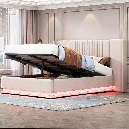 Hautfreundliches hydraulisches Bett aus Samtstoff-OKWISH