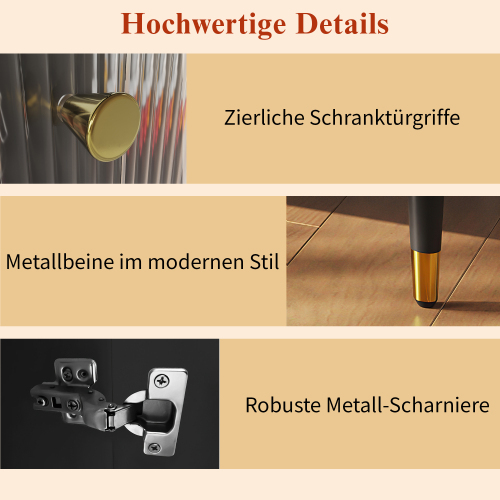 Modernes schlichtes schwarzes Sideboard-OKWISH