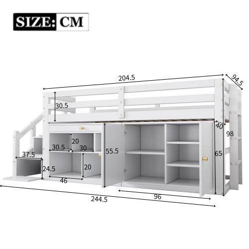 Multifunktionales Kinderbett aus Holz-OKWISH