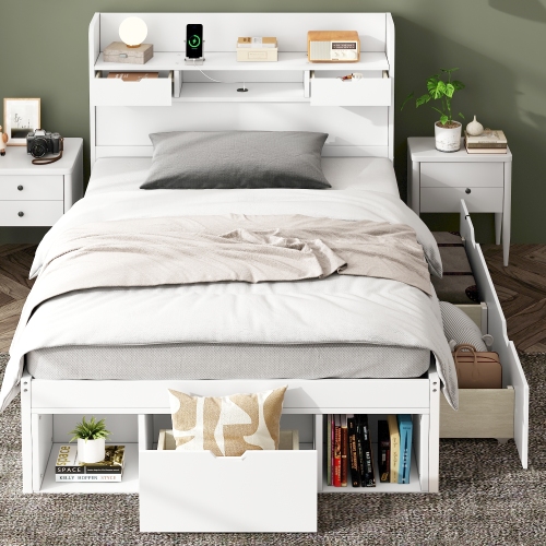 Multifunktionales großes Bett mit Stauraum-OKWISH