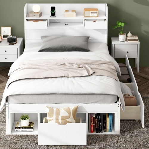 Multifunktionales großes Bett mit Stauraum-OKWISH