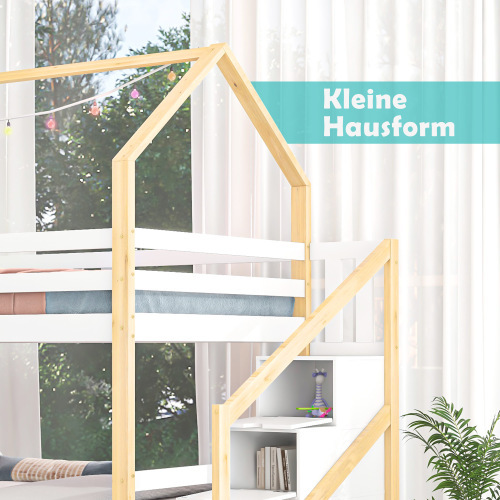 Etagenbett für Kinder in Hausform-OKWISH