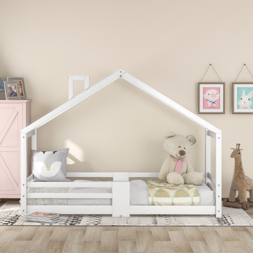 Weißes Kiefernholzbett für das Kinderzimmer-OKWISH