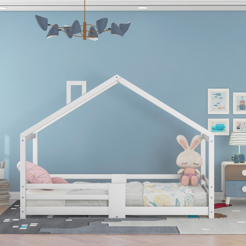 Weißes Kiefernholzbett für das Kinderzimmer-OKWISH