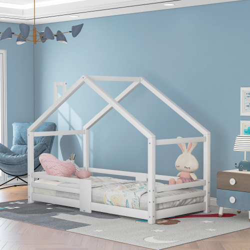 Weißes Kiefernholzbett für das Kinderzimmer-OKWISH