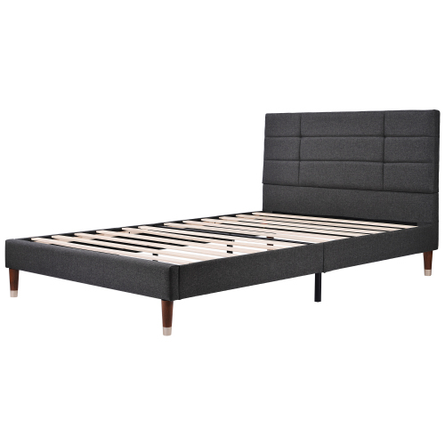 Gepolstertes Doppelbett mit Bettkasten-Lattenrost-OKWISH