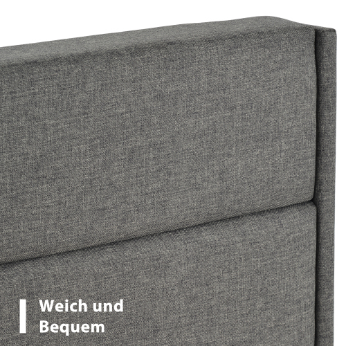 Doppelbett mit Samtstoff bezogen-OKWISH