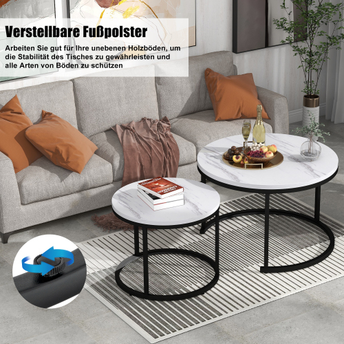 Runder Couchtisch im 2er-Set-OKWISH