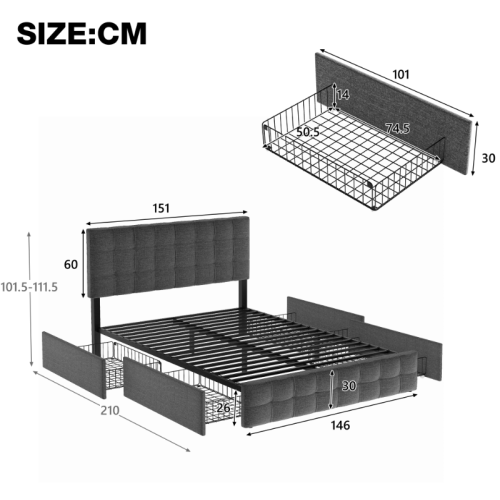 Höhenverstellbares Bett-OKWISH