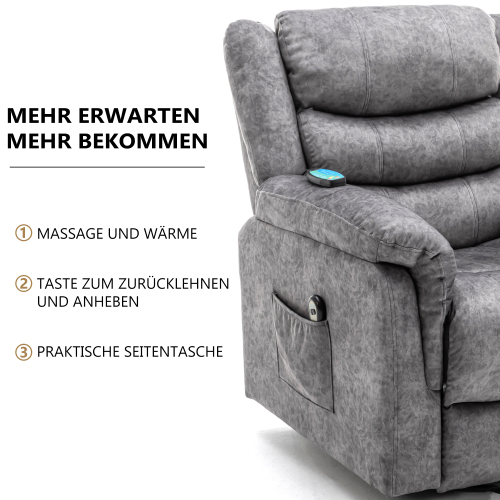 Elektrischer Massagelift-Liegestuhl, modern gepolstert-OKWISH
