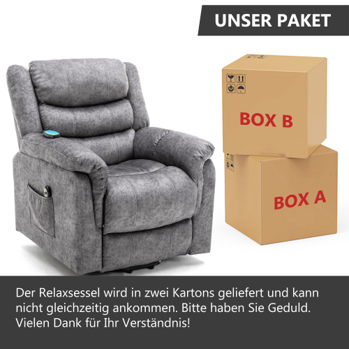 Elektrischer Massagelift-Liegestuhl, modern gepolstert-OKWISH