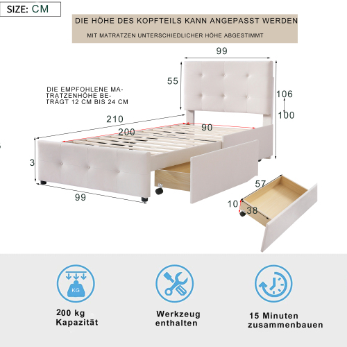 Hautfreundliches Samtpolsterbett-OKWISH