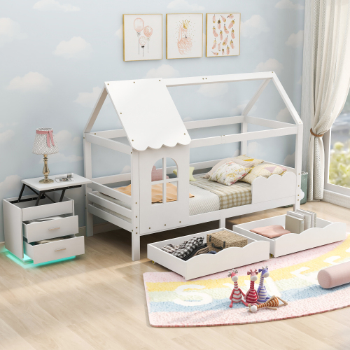 Kinderbett aus Massivholz-OKWISH