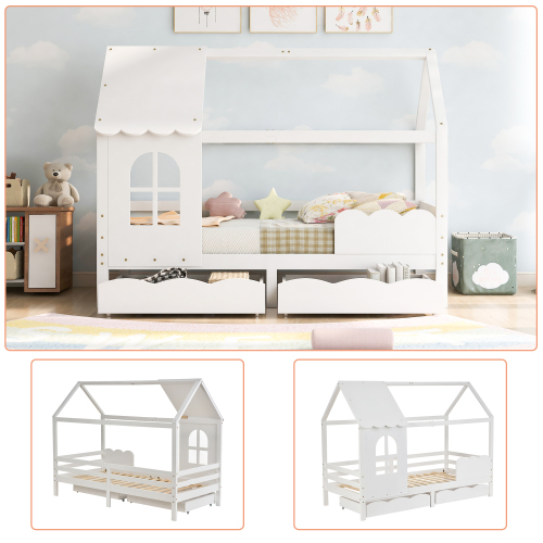Kinderbett aus Massivholz-OKWISH