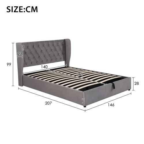 Ohrförmiges Polsterbett aus Samtstoff-OKWISH