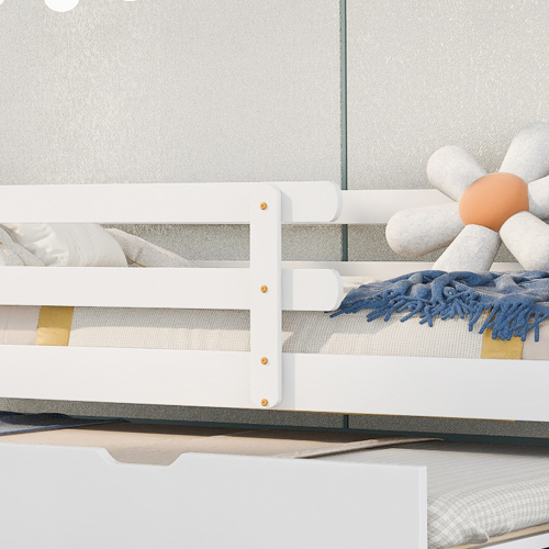 Naturfarbenes Kinderbett mit Dach-OKWISH