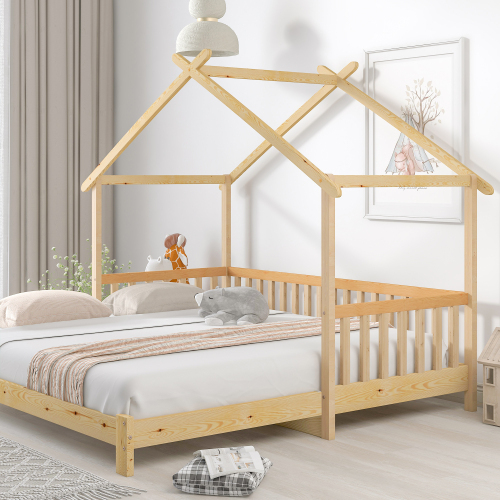 Erweiterbares Baumhausbett, Hausbett, Kinderbett, Tagesbett, (90x200cm)