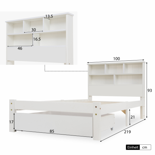 Doppelbett aus Massivholz-OKWISH