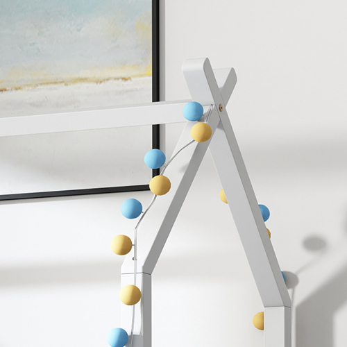 Kinderbett, Etagenbett, mit 3 Treppen, mit 2 Schubladen, mit Zaundekor, massivholz（90*200cm）