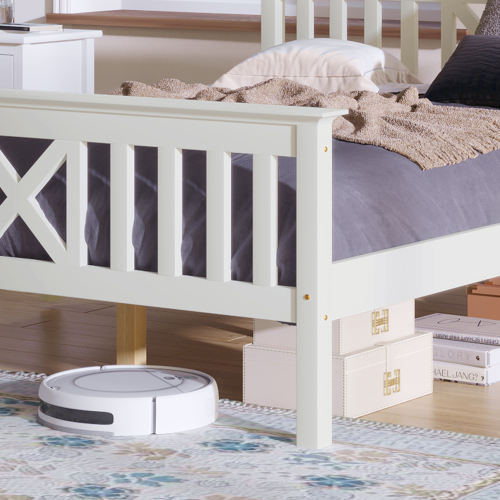 Mit Lattenrost Holzbett mit Kopfteil - Massivholz Kinderbett Jugendbett Kiefer massiv