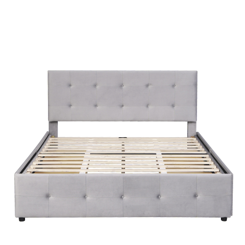 Hautfreundliches Doppelbett aus Samtstoff-OKWISH