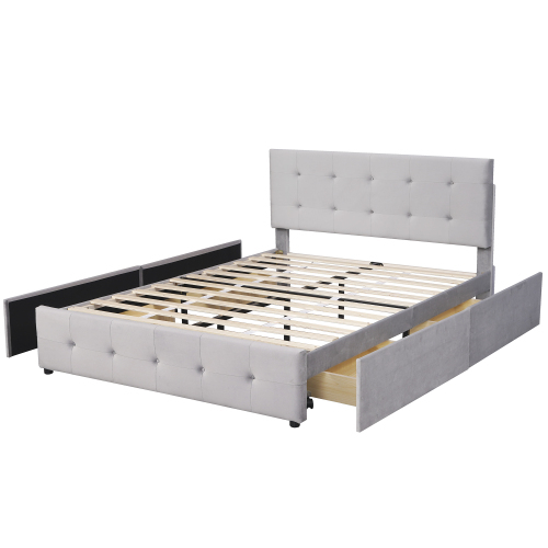Hautfreundliches Doppelbett aus Samtstoff-OKWISH